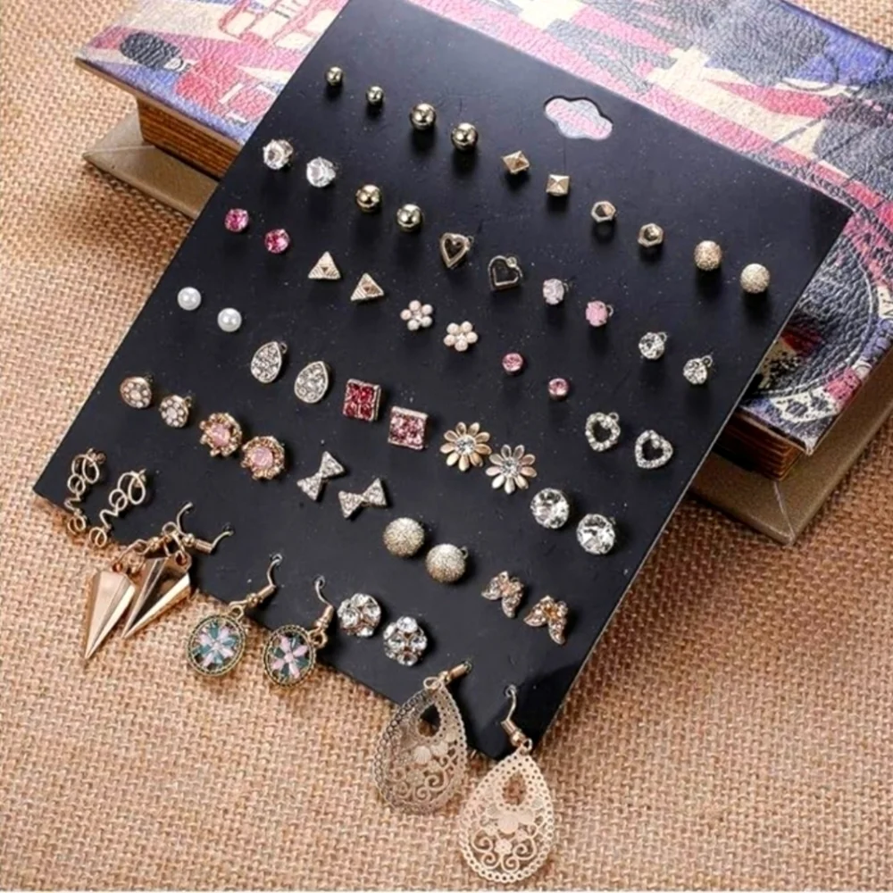 NWOT, CASSIECA, 30 Assorted Stud and Dangle Earrings, Very cute and Stylish!!
